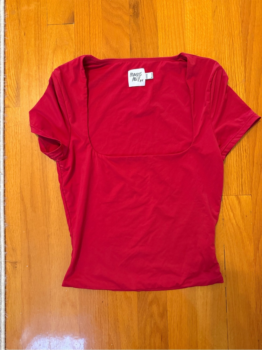 Princess Polly Crimson Scoop Neck Short Sleeve Top
